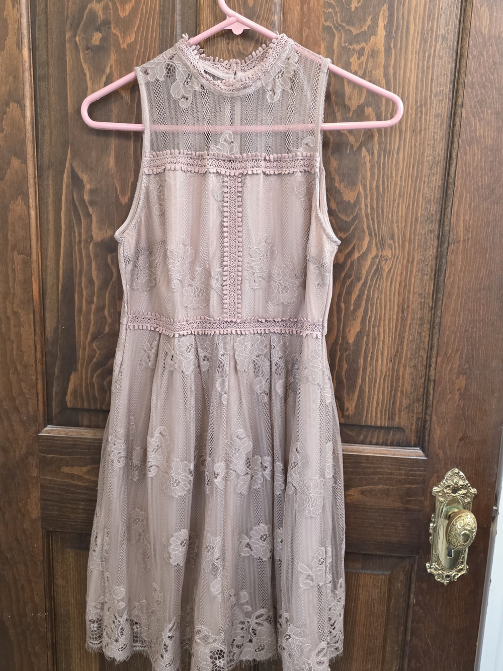 Lilac Lace Midi Dress